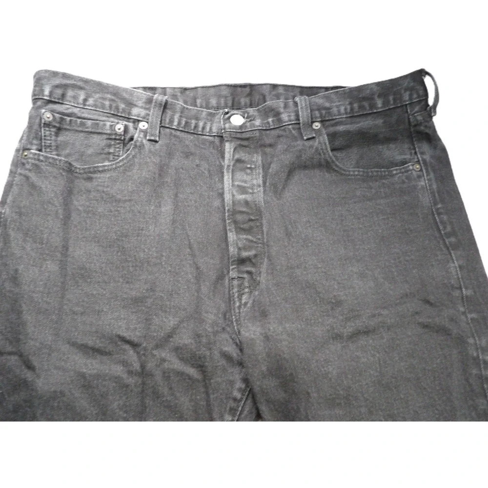 Levi's 501 Original Fit Straight Leg Button Fly Stretch Men W40xL32 Black Jeans